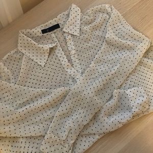 Sheer Polka Dot Blouse